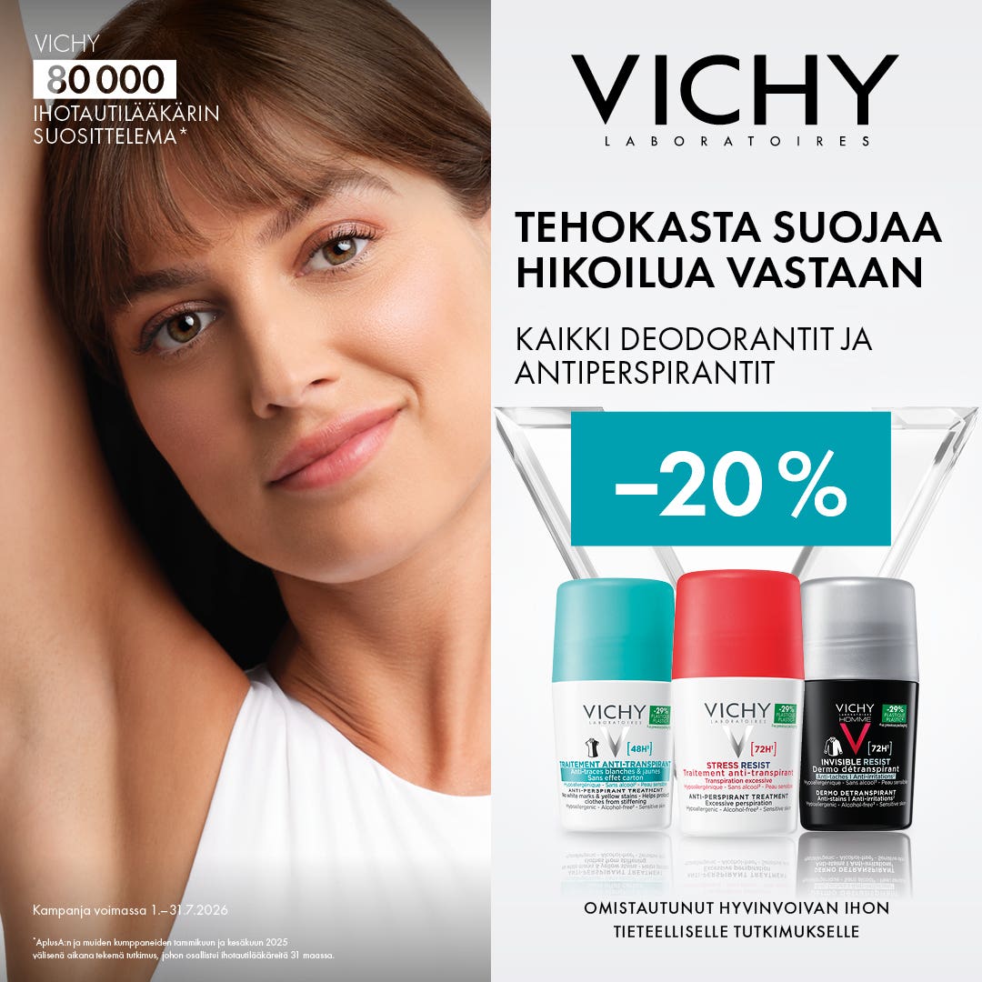 Vichy deot ja antiperspirantit -20% Apteekki Espoonlahti