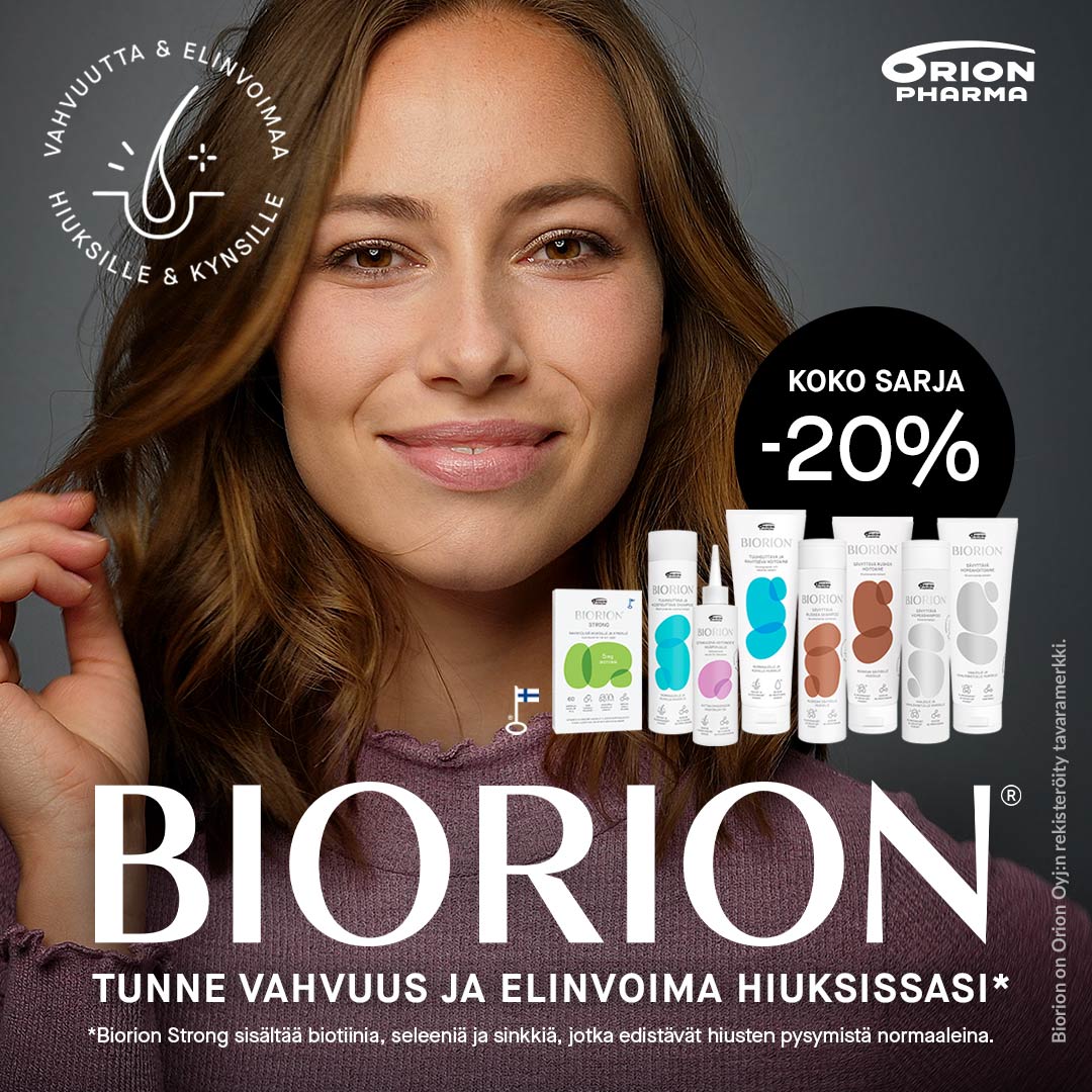 TULOSSA ! Elokuussa Biorion ®-sarja -20 % Apteekki Espoonlahti
