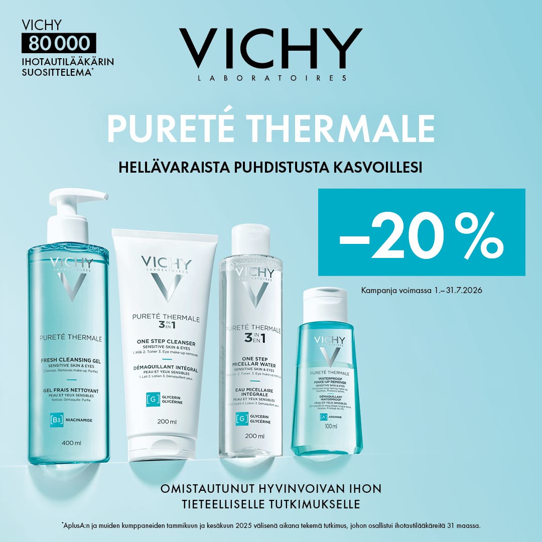 Vichy kasvojen puhdistustuotteet -20% Apteekki Espoonlahti