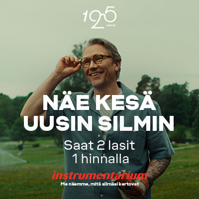 NÄE KESÄ UUSIN SILMIN, SAAT 2 LASIT 1 HINNALLA Instrumentarium