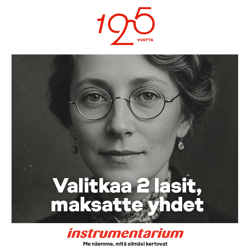 2 lasit 1 hinnalla Instrumentarium