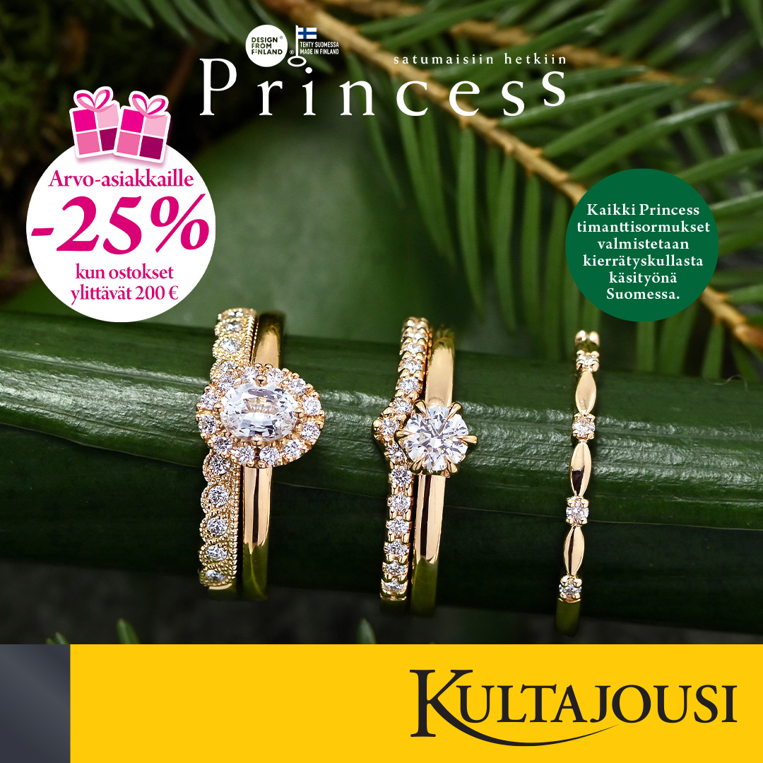Arvo-asiakkaille -25% yli 200€ ostoksista! Kultajousi