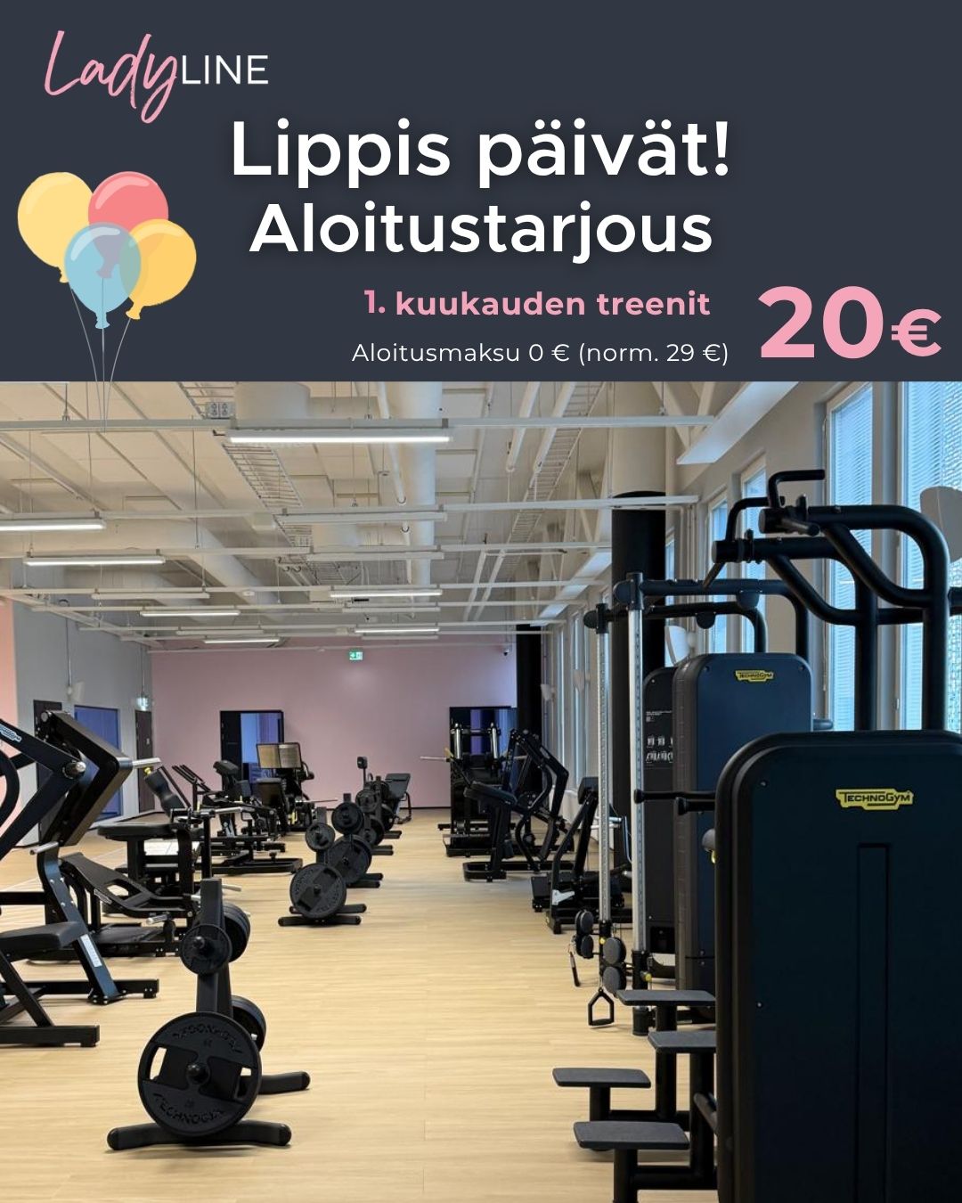 LIPPIS PÄIVIEN tarjous 1. kk 20 € LadyLine Lippulaiva