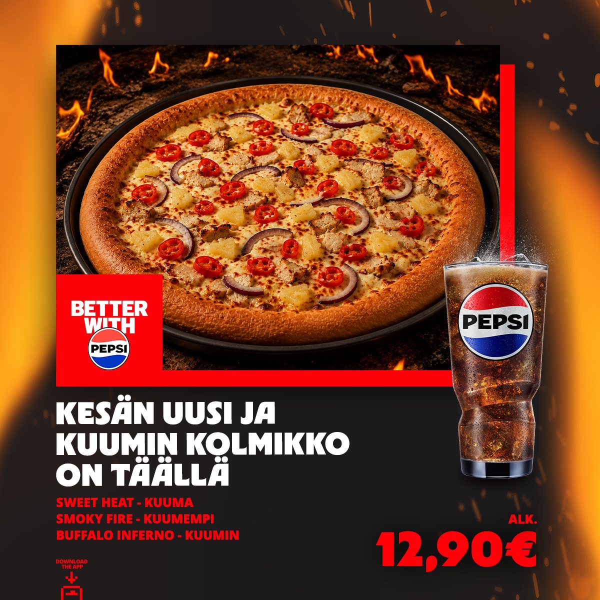 Kuuma, kuumempi, kuumin Pizza Hut Lippulaiva
