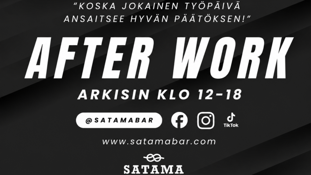 After work hanatuote 0,4l 6,50€ Satama Beerhouse