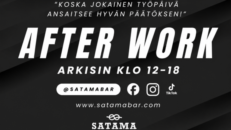 After work hanatuote 0,4l 6,50€ Satama Beerhouse